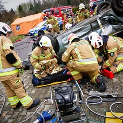 Ćwiczenia służb w Łaziskach Górnych