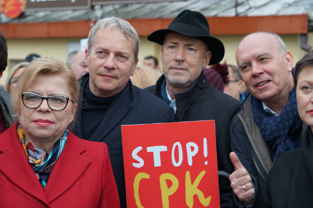 Protest przeciwko CPK/KDP w Mikołowie