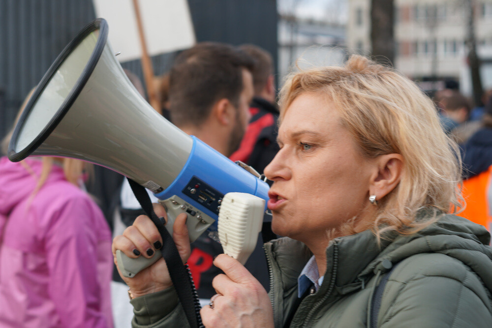 Protest przeciwko CPK/KDP w Mikołowie